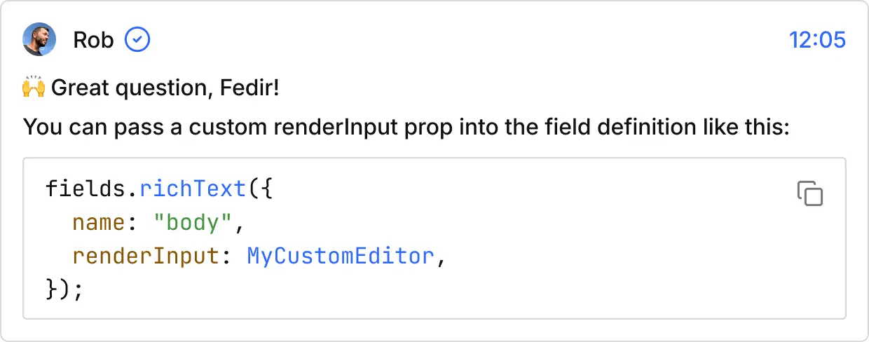 Chat example