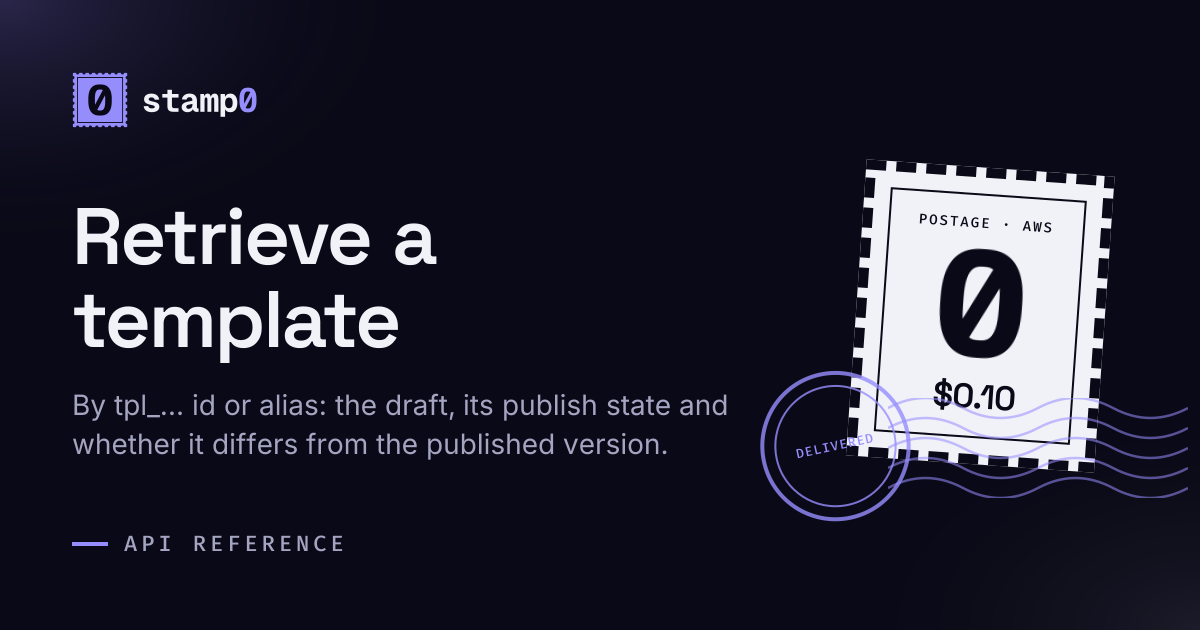 Getb Api Key Retrieve a template | Stamp0