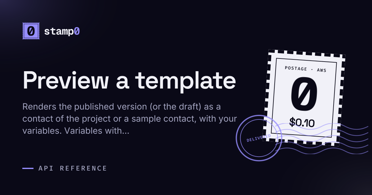 Preview a template | Stamp0